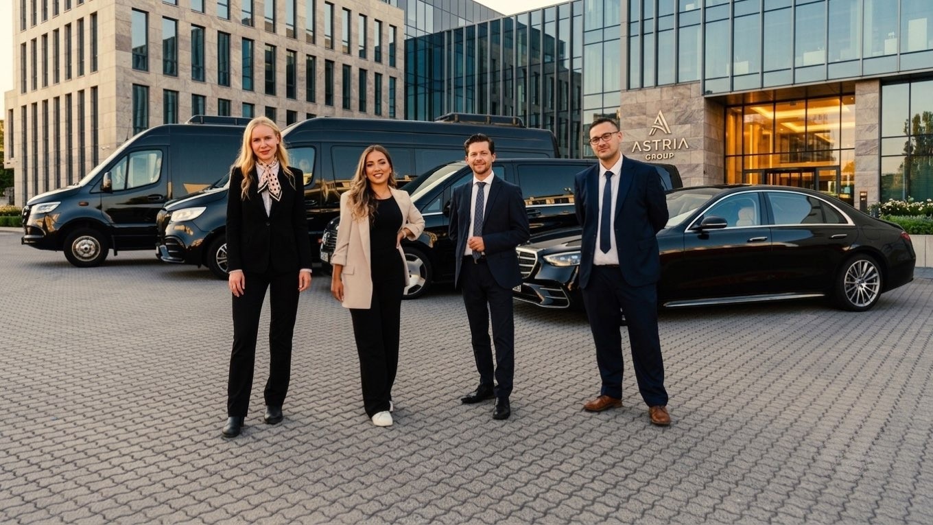 Weitwinkel Aufnahme von einem Mercedes Sprinter in Frankfurt am Main